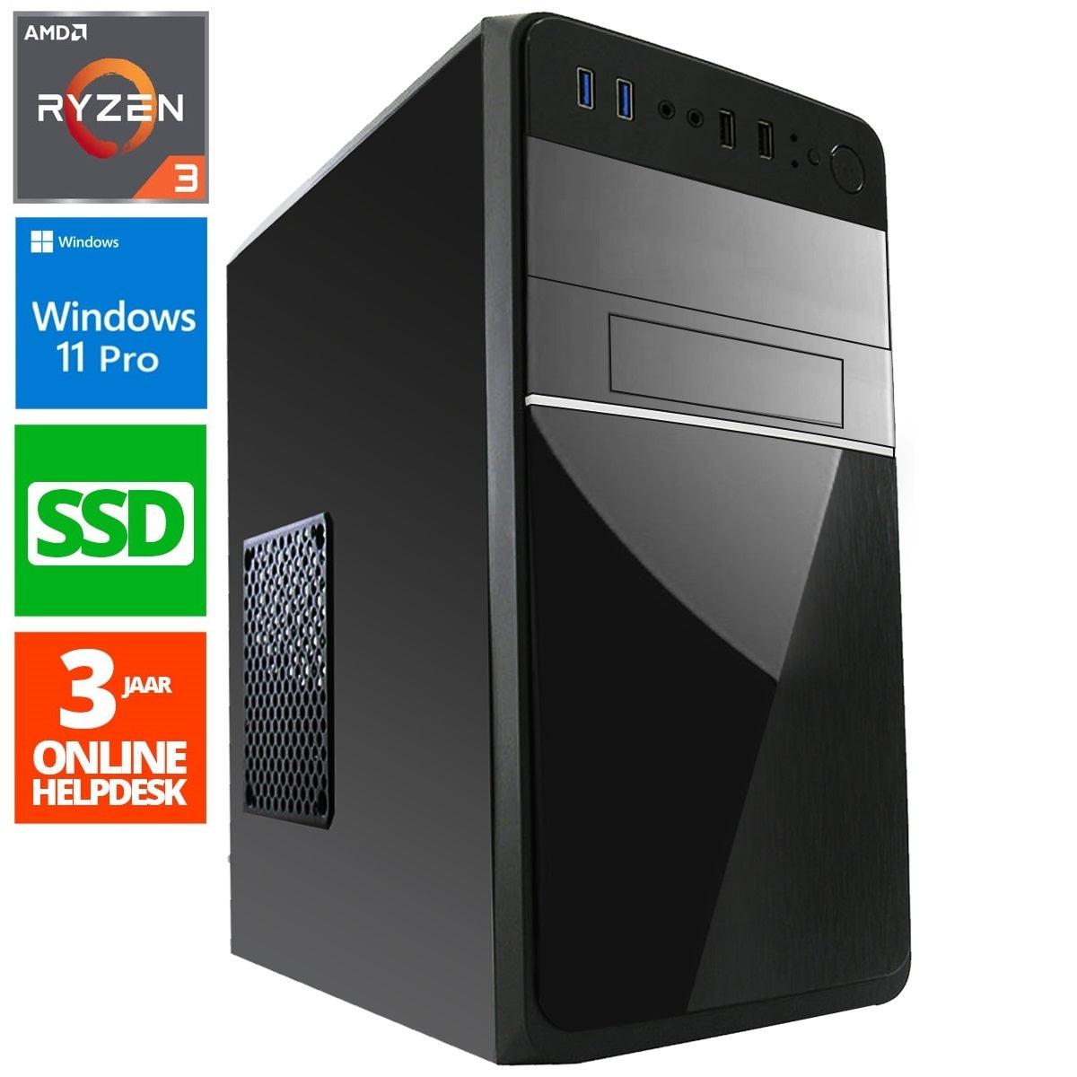 Office PC - Ryzen 3 - 256GB SSD - 16GB RAM - Radeon RX Vega 8 - WX2827