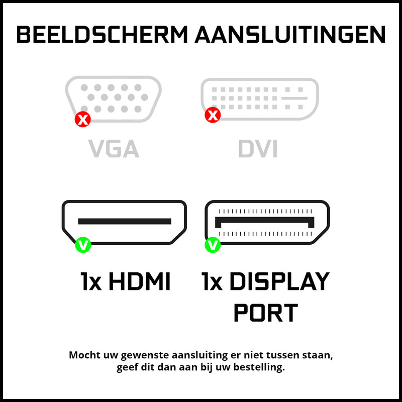 ScreenON - Gaming Set - X150128 - V1 (GamePC.X150128 + 24 Inch Monitor + Toetsenbord + Muis, Controller, Headset & Muismat) + WiFi & Bluetooth