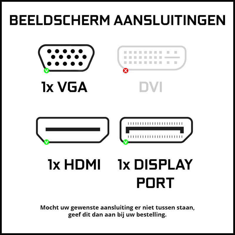 Intel Compleet PC | Intel Core i7 | 16 GB DDR4 | 1 TB SSD | Windows 11 Pro + WiFi & Bluetooth