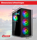 ScreenON - Intel Core i7 - 1000GB SSD - 32GB RAM - RTX 3050 - Gaming Set - V92023527 (27" Monitor + Toetsenbord + Muis)