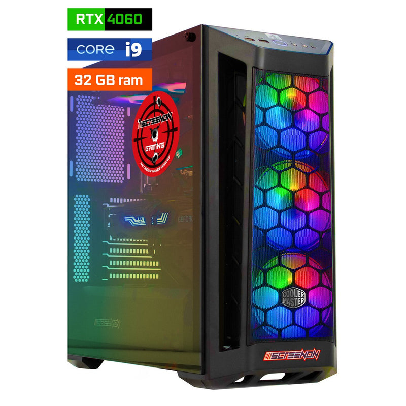 ScreenON - Game Computer / Gaming PC - Intel Core i9 - 1TB M.2 SSD - 32GB RAM - RTX 4060 - Game PC TX46290 - Windows 11