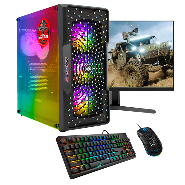 ScreenON - Gaming Set - X54196 - V1 (GamePC.X54196 + 24 Inch Monitor + Toetsenbord + Muis)