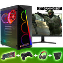 ScreenON - Gaming Set - P4 (GamePC + 27 Inch Monitor + Toetsenbord + Muis) + WiFi & Bluetooth