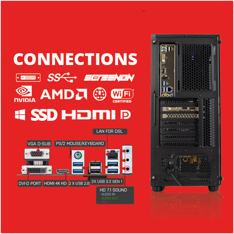 ScreenON - AMD Ryzen 9 - 1TB SSD + 3TB HDD - RTX 3060 - GamePC.X22148