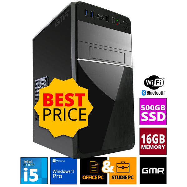 Intel Compleet PC | Intel Core i5 | 16 GB RAM | 500 GB SSD | Windows 11 Pro