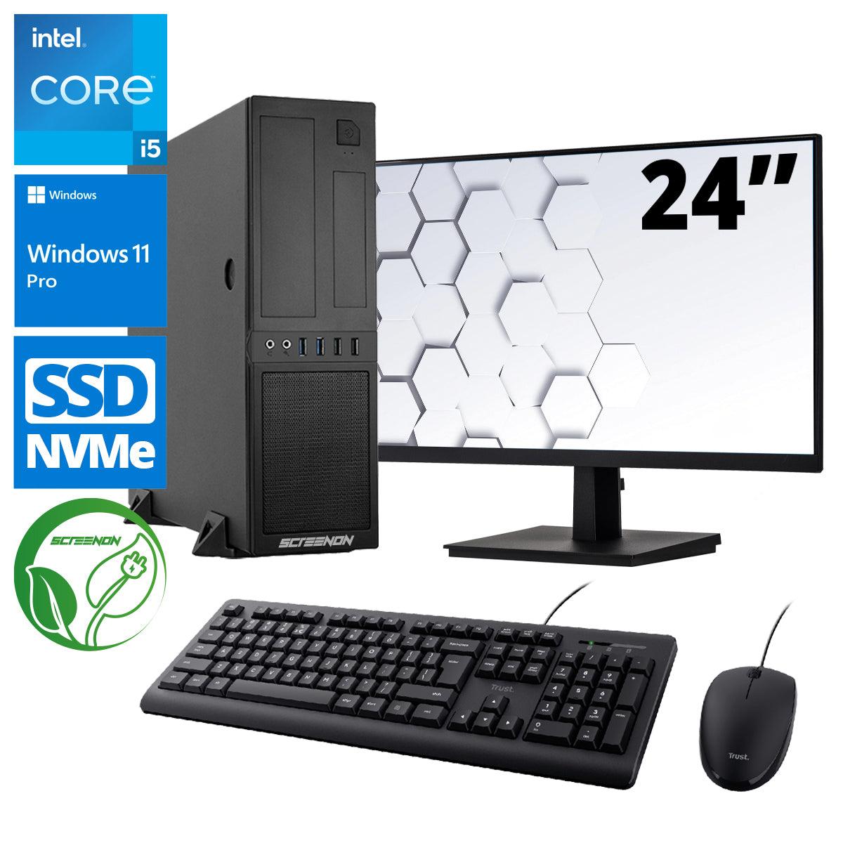 Intel Compleet PC SET | Intel Core i5 | 16 GB DDR4 | 500 GB SSD + 24 I
