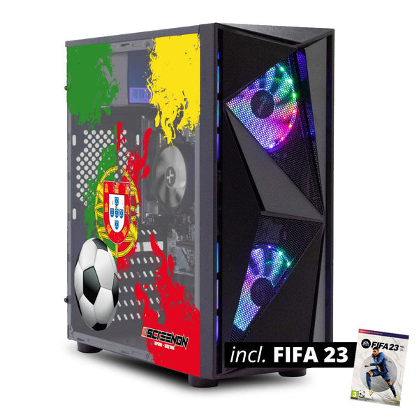 ScreenON - FIFA 23 Gaming PC + gratis FIFA 23 game cadeau - Portugal edition - GamePC.FF23-V11061 - Ryzen 5 - 512GB M.2 SSD - GTX 1650 - WiFi + Game controller - ScreenOn