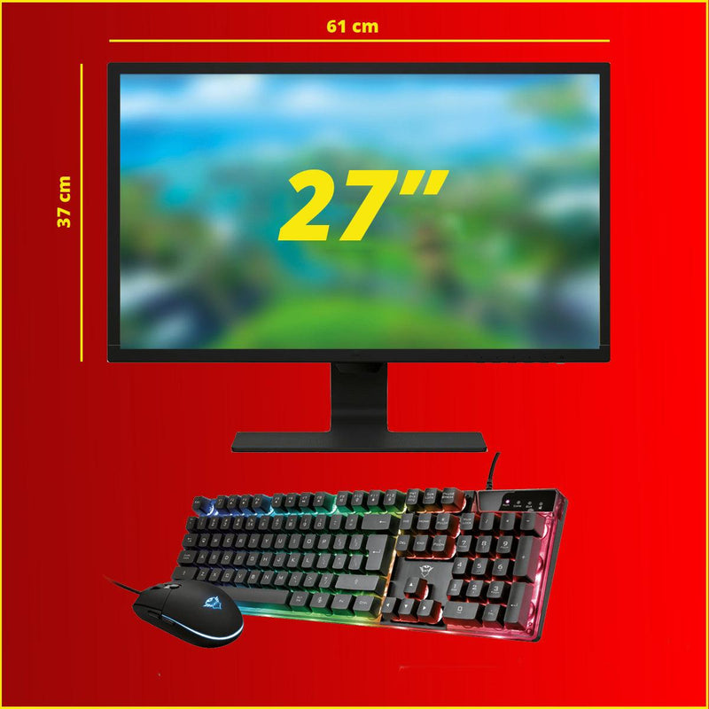 ScreenON - Gaming Set - X200128 - V2 (GamePC.X200128 + 27 Inch Monitor + Toetsenbord + Muis) - ScreenOn