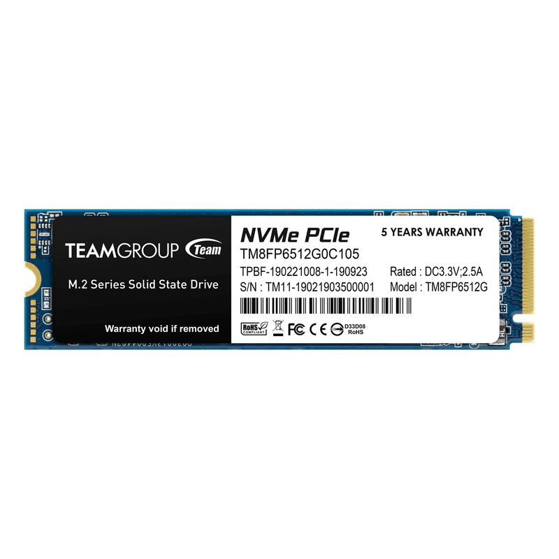 Team Group MP33 - 512 GB - M.2 PCIe NVMe SSD - ScreenOn