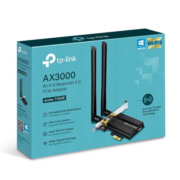 TP-Link - Archer TX50E AX3000 - Wifi 6 Bluetooth 5.0 PCIe-adapter - ScreenOn